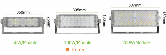 100w-1200w স্পোর্টস স্টেডিয়াম জন্য LED বন্যা আলো গলফ কোর্স টানেল বন্যা আলো 1