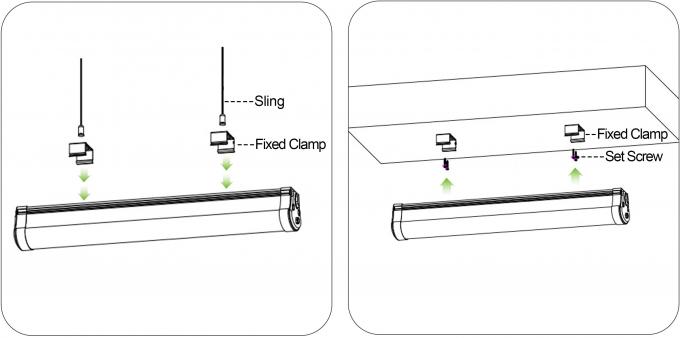 সস্তা দাম 36W LED লিনিয়ার লাইট পার্কিং গ্যারেজের জন্য ট্রি-প্রুফ টিউব ওয়াটারপ্রুফ 1200mm 12