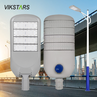 কেনা 150lm/w মডিউল LED স্ট্রিট লাইট 100W 200W 240W প্রধান রাস্তার জন্য ফটোসেল সহ IP66 IK08 পাবলিক লাইটিং ল্যাম্প অনলাইন উত্পাদন