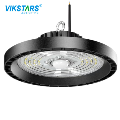 কালো অ্যালুমিনিয়াম হাউজিং কেস IP65 সহ মোশন সেন্সর UFO হাই বে লাইট 75w