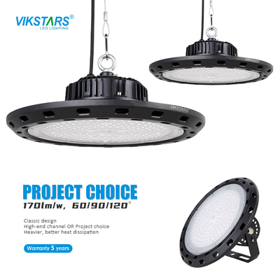 50 ওয়াট ইউএফও হাই বে লাইট গুদাম জন্য 150lm / W 3000 4000 5000k আইপি 65 জলরোধী