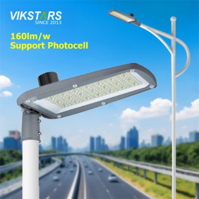 160lm/w উচ্চ উজ্জ্বলতা সর্বশেষ LED স্ট্রিট লাইট 100w 150w 200w বহিরাগত ড্রাইভার ফটোসেল সঙ্গে প্রধান রাস্তার জন্য