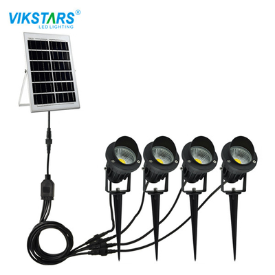 উঠোনের জন্য 4x5W স্পাইক সৌর শক্তি চালিত স্পট গার্ডেন লাইট