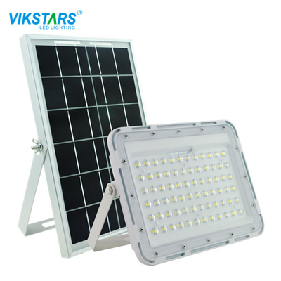 বড় সোলার প্যানেল সহ 60W 200w LED সোলার ফ্লাড লাইট হোয়াইট হাউজিং